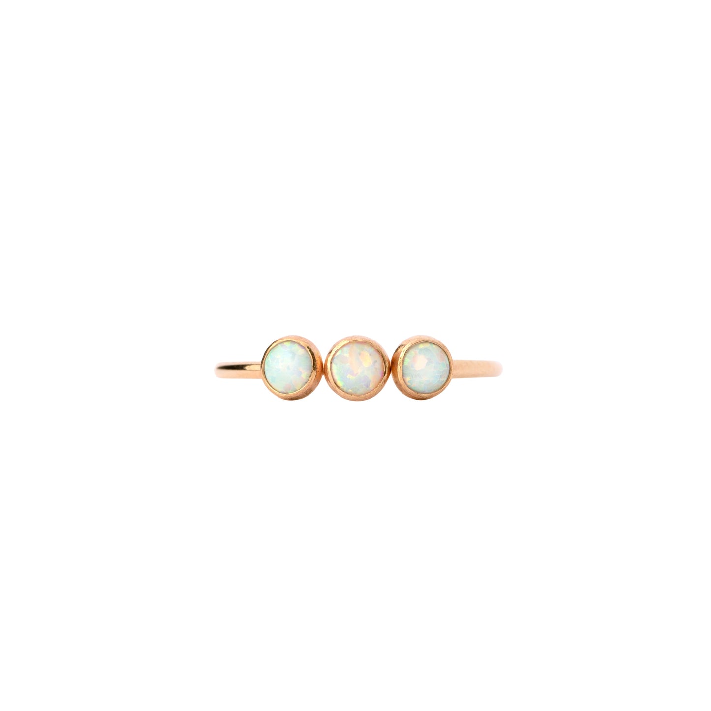 Mineral and Matter Sisters Three Stone Opal Ring