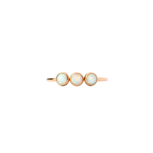 Mineral and Matter Sisters Three Stone Opal Ring