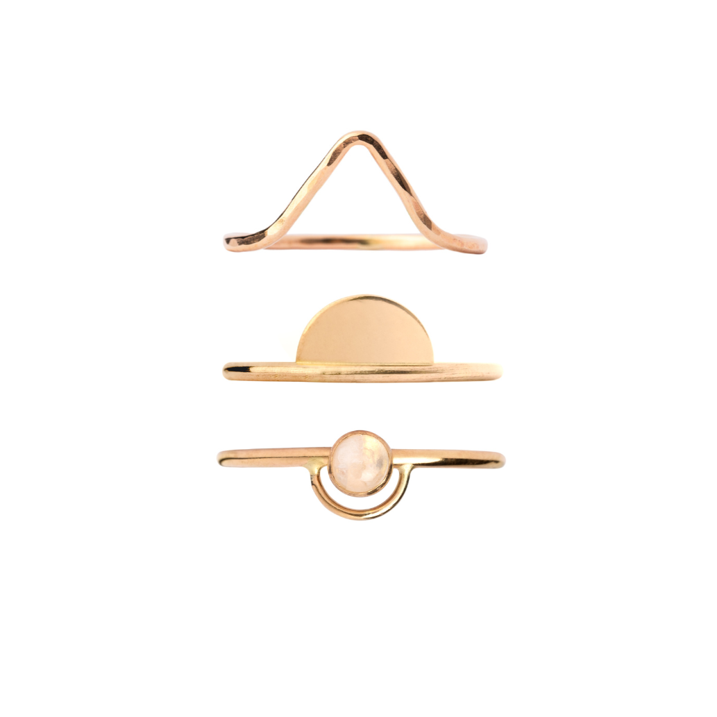 Mineral and Matter Ring Stack - Boho Vibes