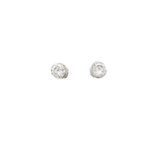 Faux Diamond Bezel Earrings