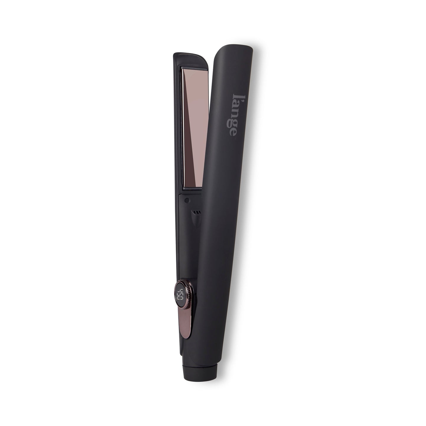 Black Le Titane, titanium flat iron shown on a white background.