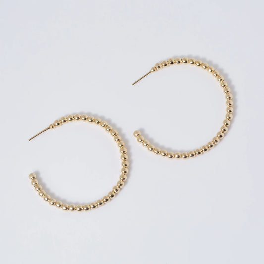 Classic Beaded Hoop - Medium