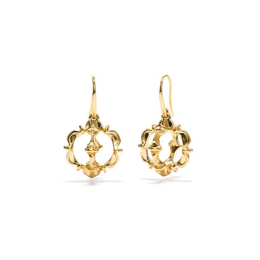 Capucine de Wulf Bliss Ruffle Urchin Earrings in Gold
