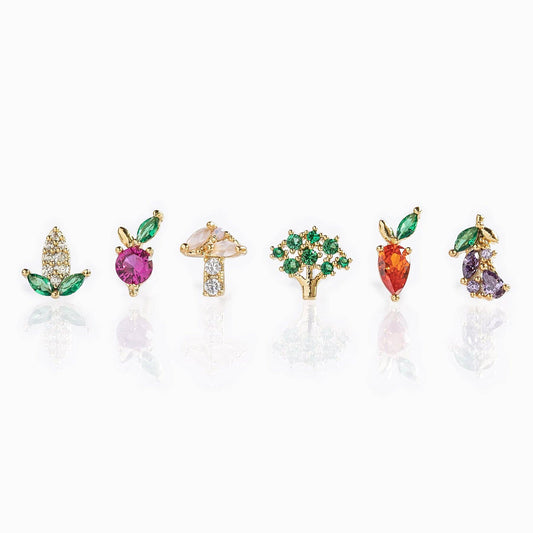 Girls Crew Farmers Market Veggie Stud Set