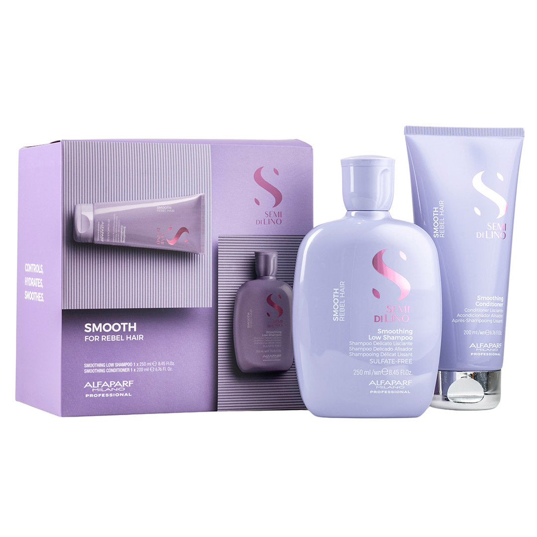 Alfaparf Milano Semi Di Lino Smooth Smoothing Shampoo & Conditioner Duo Pack
