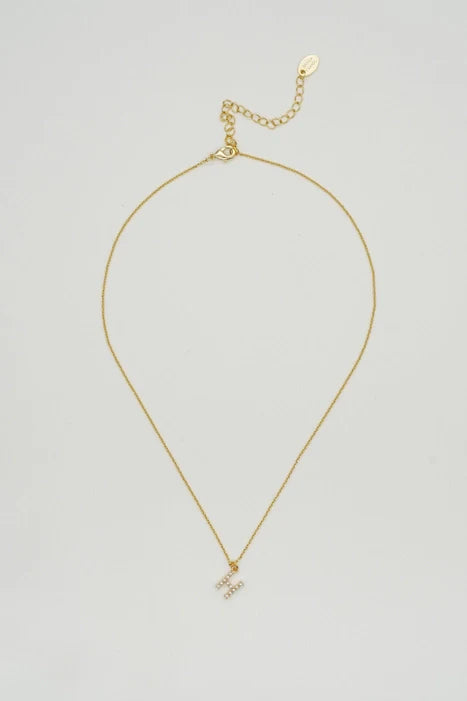 Brenda Grands Jewelry - Dainty Love Pearl Initial Necklace