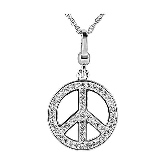 Women's Jewelry - Chain Pendants Chain Necklace Pendant LOS420 - Silver 925 Sterling Silver Chain Pendant with AAA Grade CZ in Clear