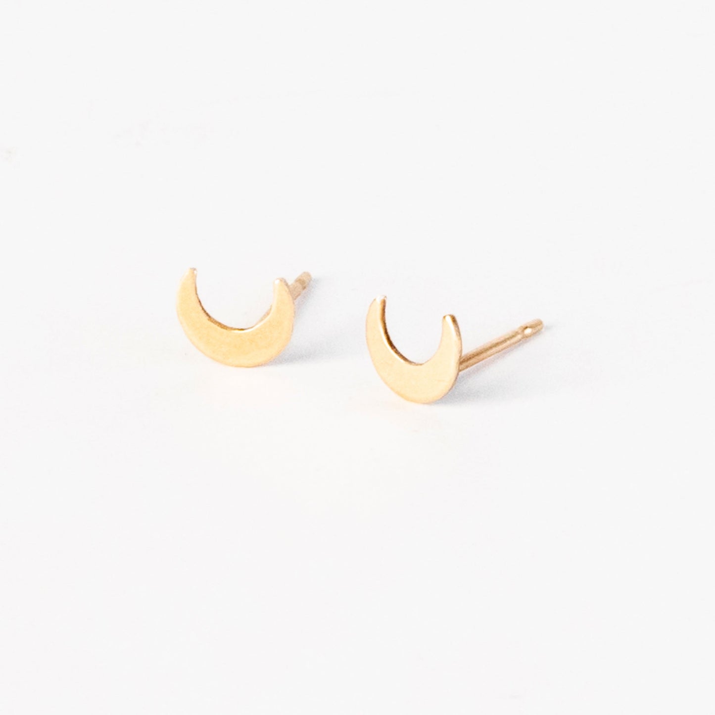 Crescent Moon Studs