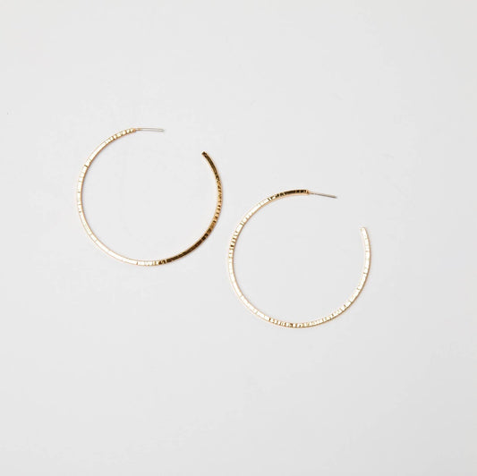 Brenda Grands Jewelry - Thin Hammered Hoops