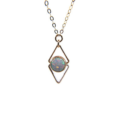 Mineral and Matter Deco Opal Necklace