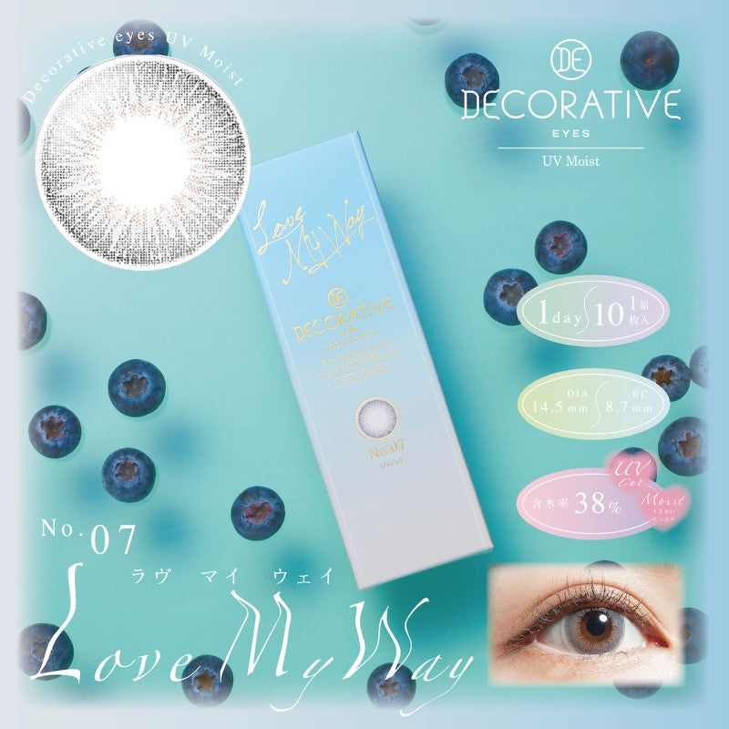 Decorative Eyes No.7 Love My Way 1 Day UV Contact Lenses 10 Pack