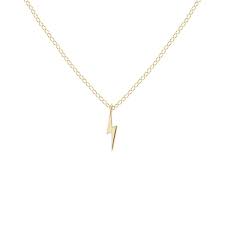 KRIS NATIONS LIGHTENING BOLT NECKLACE GOLD
