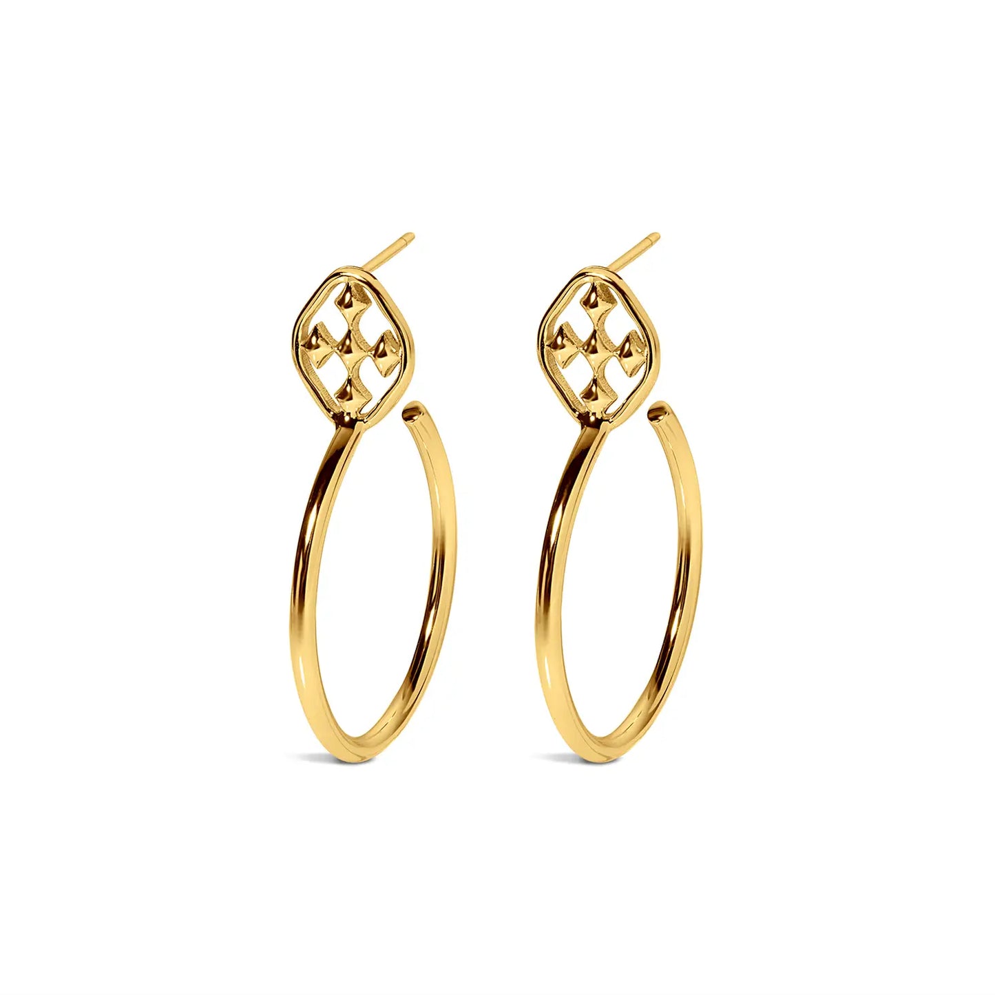 Gracewear Shield Small Hoop - (gold or silver)