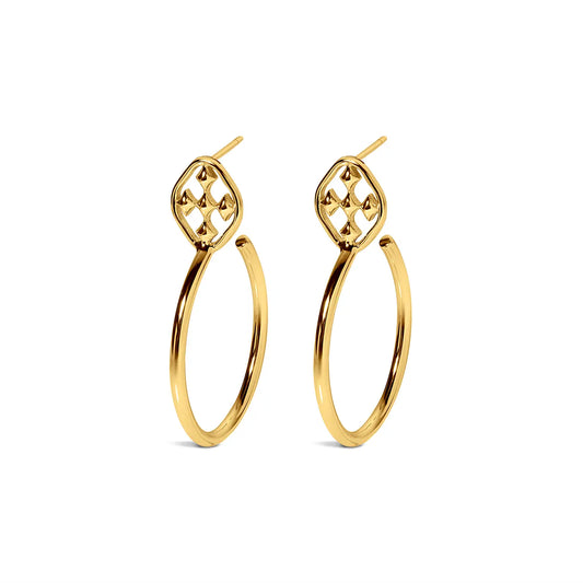 Gracewear Shield Small Hoop - (gold or silver)