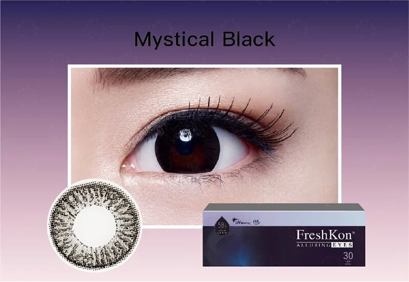 FreshKon Alluring Eyes Mystical Black 1 Day 30 Pack