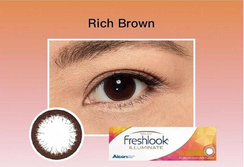 Freshlook Illuminate Rich Brown Contact Lenses 30 Pack