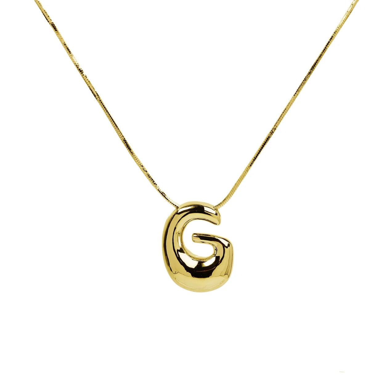 Initial Waterdrop 18K Gold Necklace