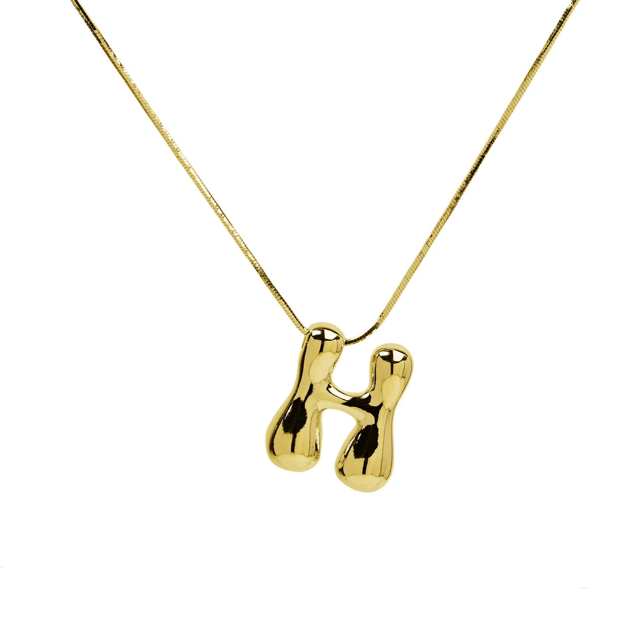 Initial Waterdrop 18K Gold Necklace