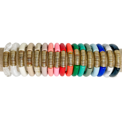 Harlow Bracelets with Gold Discs