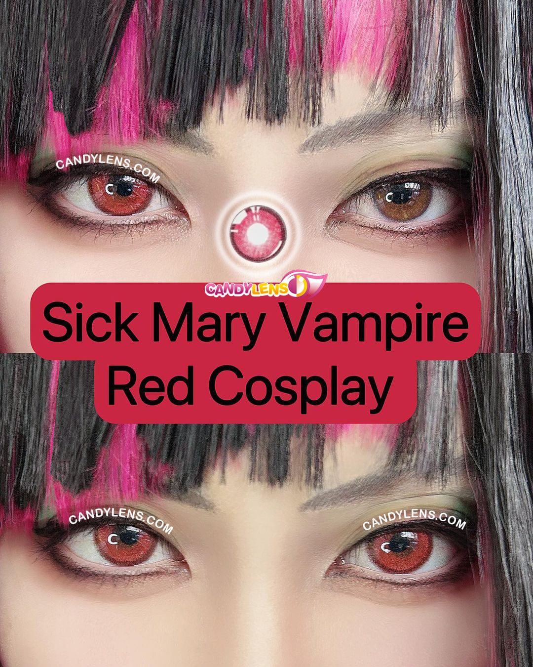 Sick Mary Vampire Red Cosplay Contacts