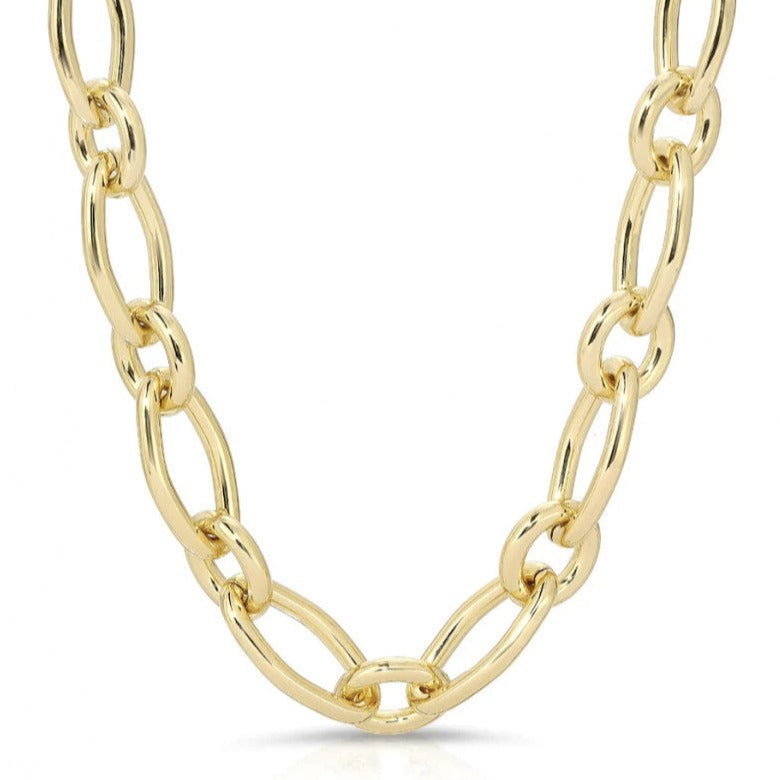 Elizabeth Stone Roman Chain Necklace