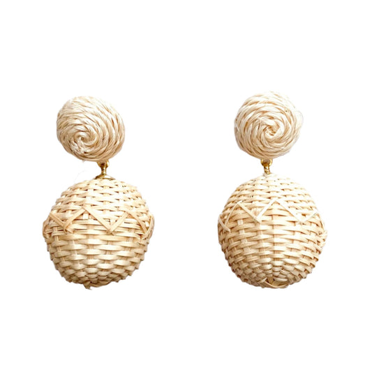 Grace Rattan Ball Earring