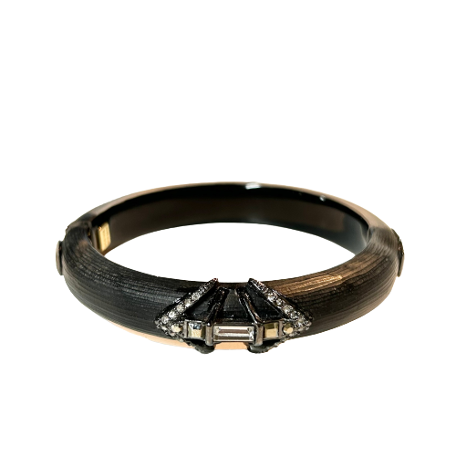Vintage Alexis Bittar Black & Stone Lucite Bracelet