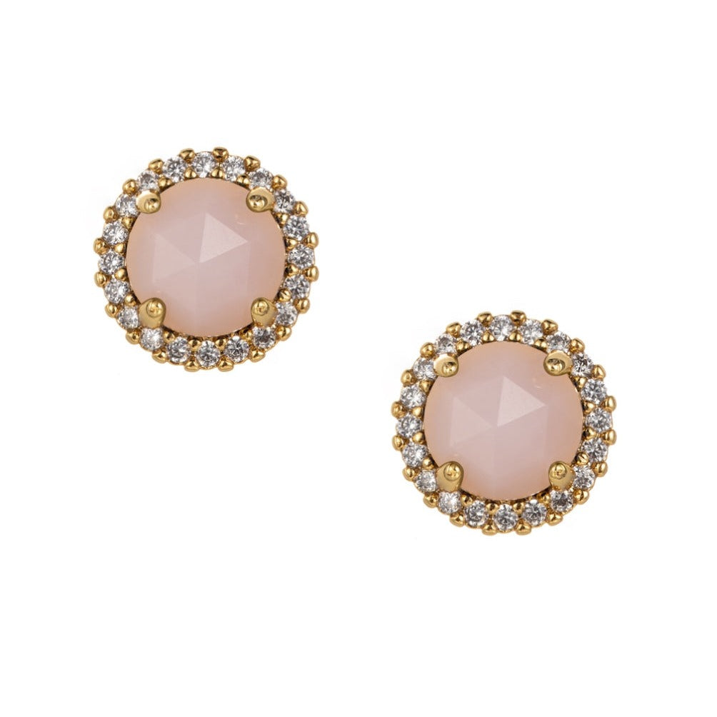 Heilo Rosie Pink Opal Stud Earrings