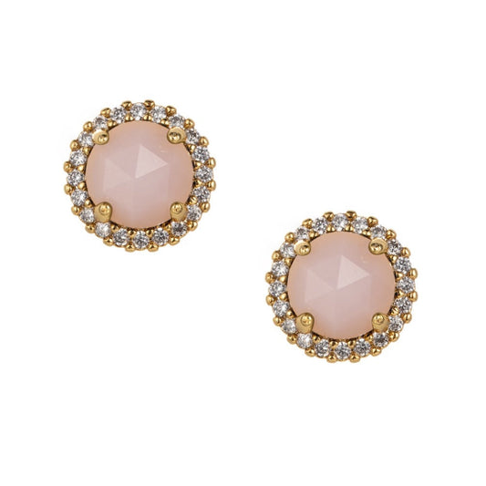 Heilo Rosie Pink Opal Stud Earrings