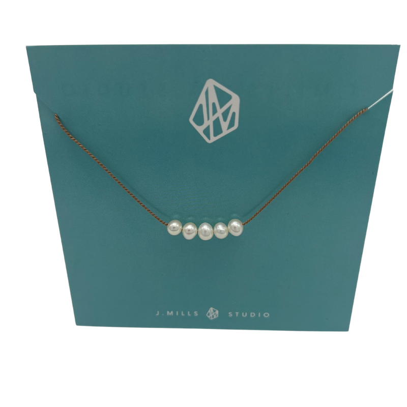 J. Mills 5-Pearls on Silk Rope