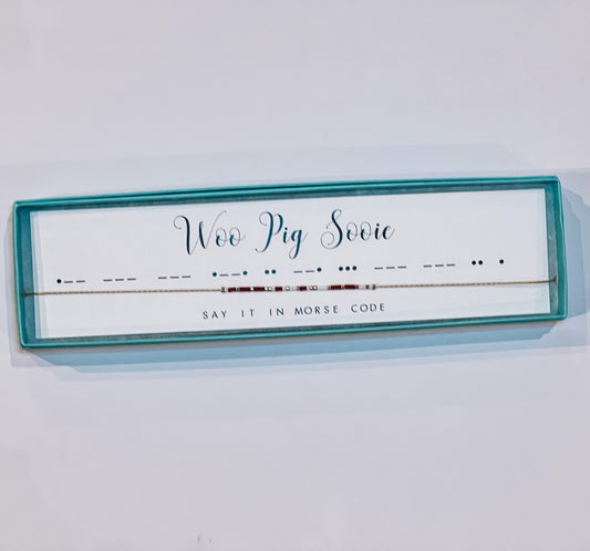 "Woo Pig Sooie" Morse Code Necklace