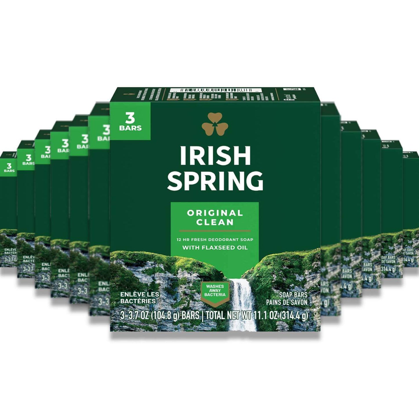 Irish Spring Deodorant Soap, Original - 3 Bars 3.7 Oz - 18 Pack