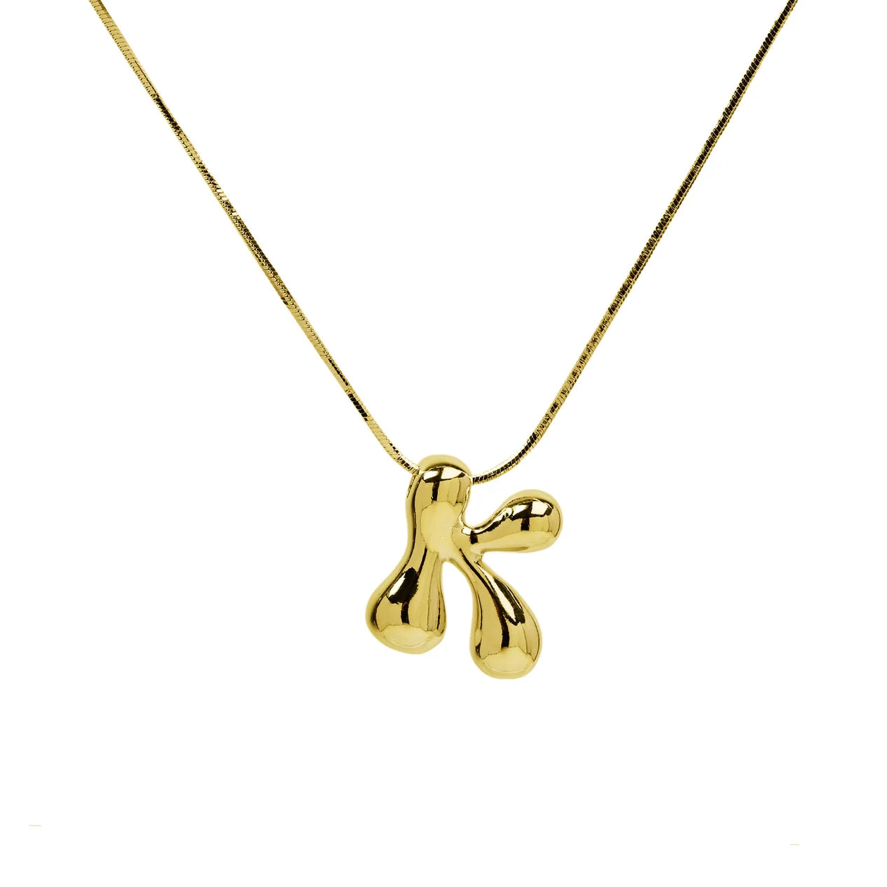 Initial Waterdrop 18K Gold Necklace