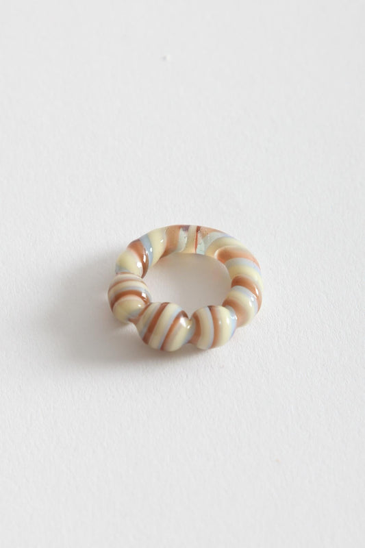 Twisted Glass Ring - Butter