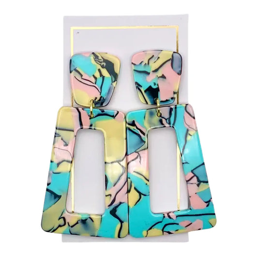 Kennedy Dangle - Blue/Pink Retro