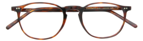 lafont socrate handmade in france vintage reedition round shape modern contemporary unisex men women plastic acetate basic classic casual 619 brown tortoise front