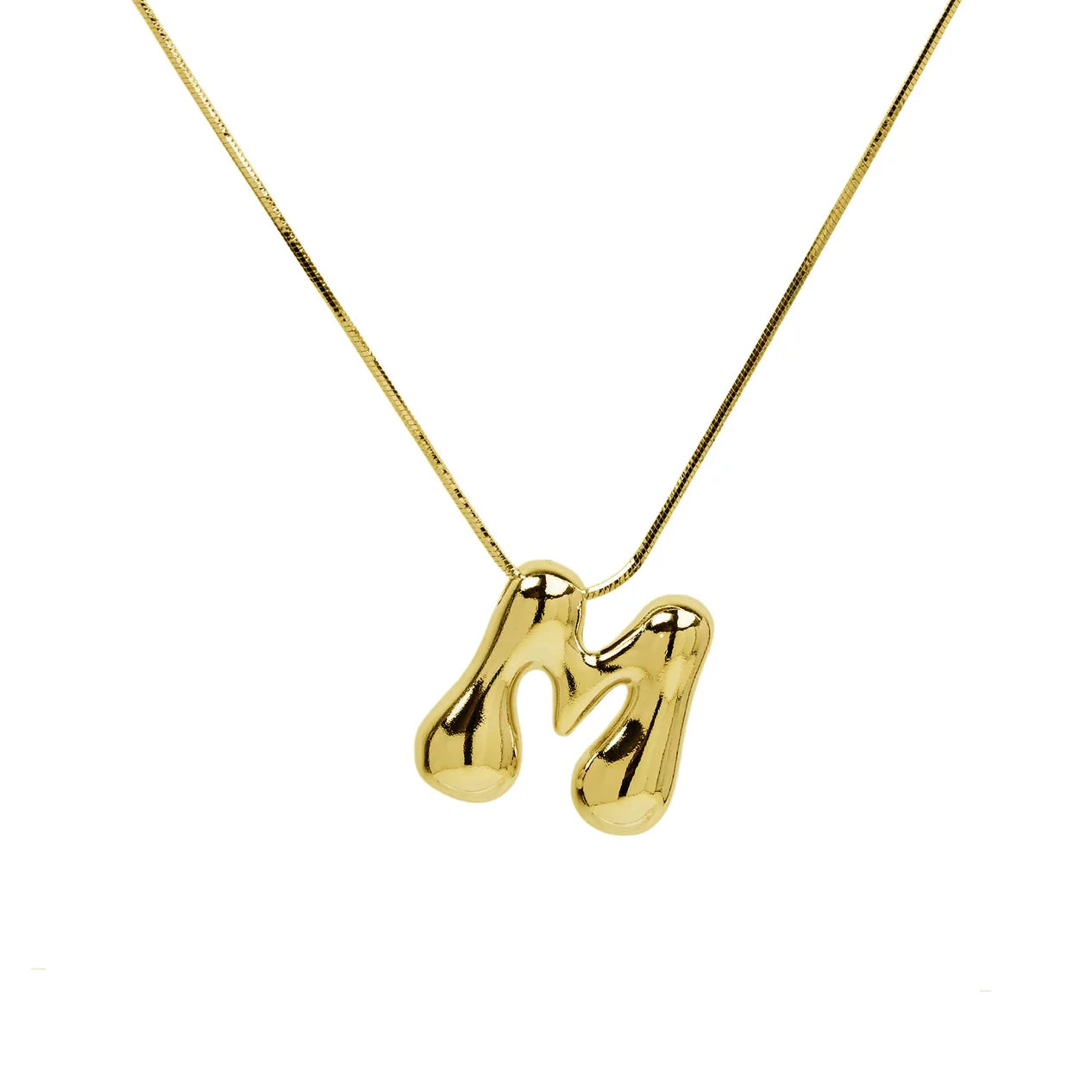 Initial Waterdrop 18K Gold Necklace