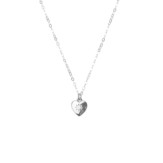 Mineral and Matter Silver Dainty Heart Necklace