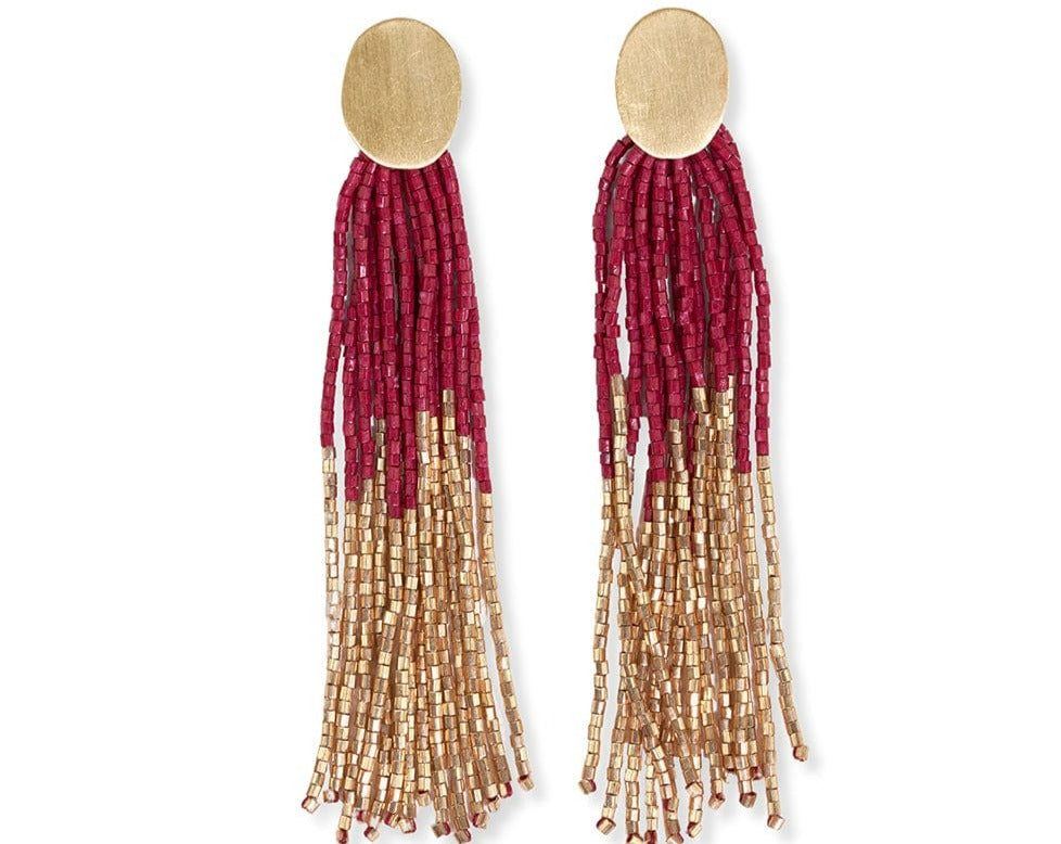 Mae Oval Earring-Red