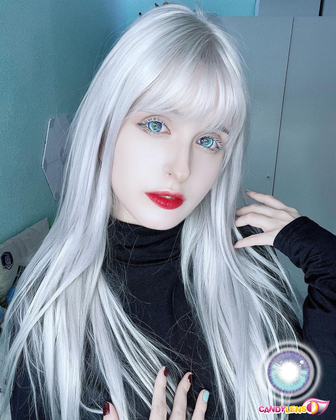 Comic Tears Blue Colored Contacts