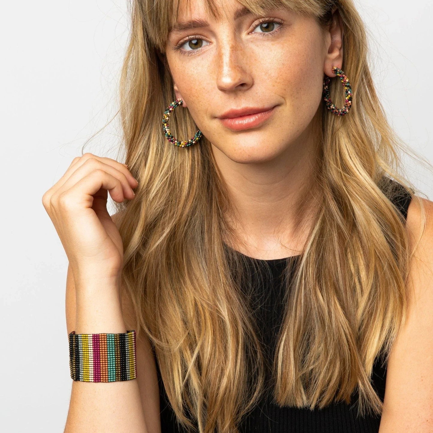 Muted Multi Stripe Stretch Bracelet