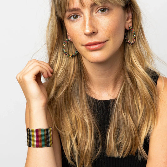 Muted Multi Stripe Stretch Bracelet