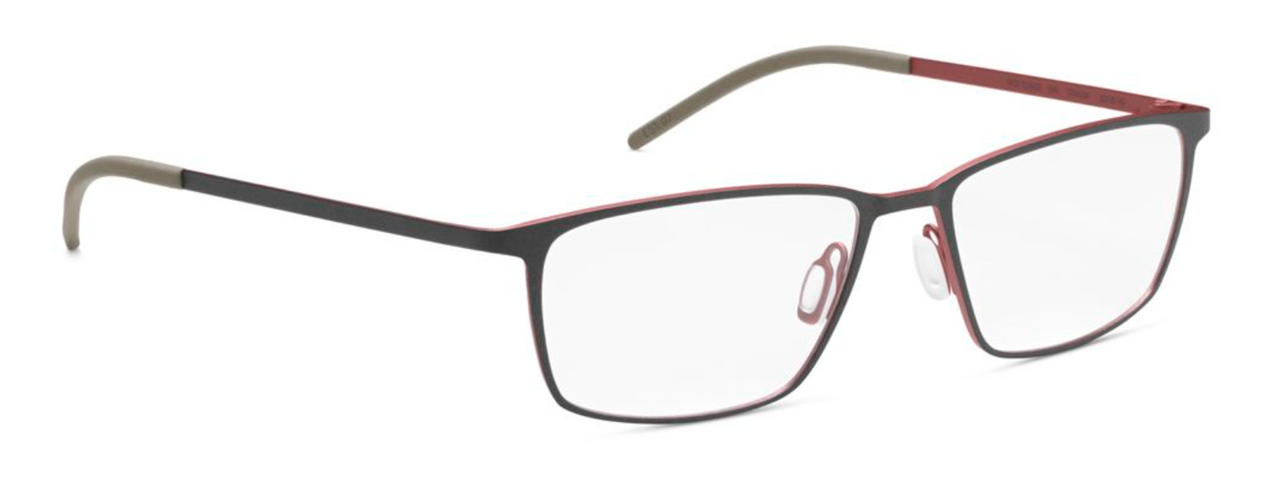 ogreen face to face handmade in japan titanium lightweight danish design clean elegant men male metal rectangle glasses eyewear eyeglasses 1249 matte brown red