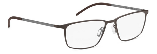 ogreen face to face handmade in japan titanium lightweight danish design clean elegant men male metal rectangle glasses eyewear eyeglasses 757 matte brown silver