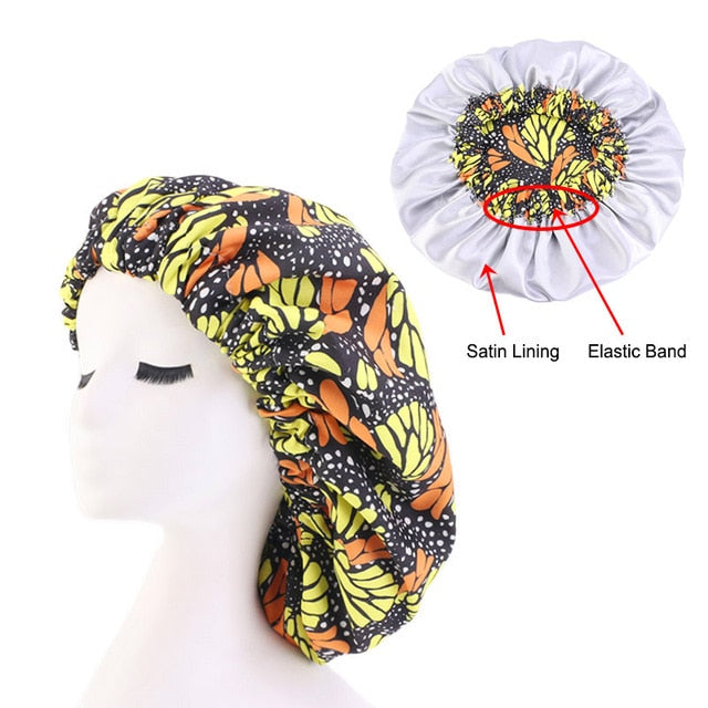 Women's Satin Lined Printed Ankara Bonnet