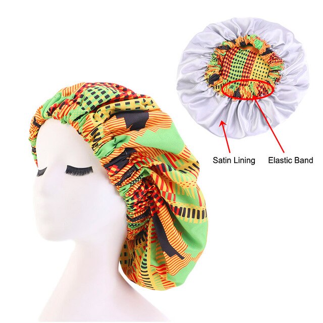 Women's Satin Lined Printed Ankara Bonnet