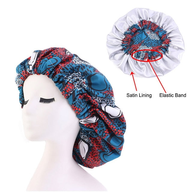 Women's Satin Lined Printed Ankara Bonnet