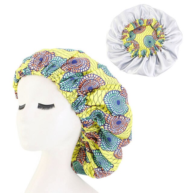 Women's Satin Lined Printed Ankara Bonnet