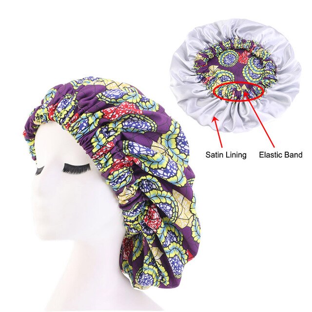 Women's Satin Lined Printed Ankara Bonnet