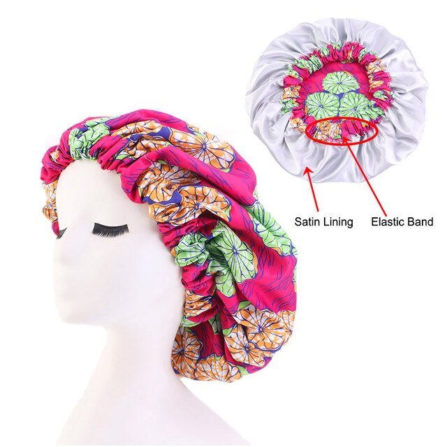 Women's Satin Lined Printed Ankara Bonnet